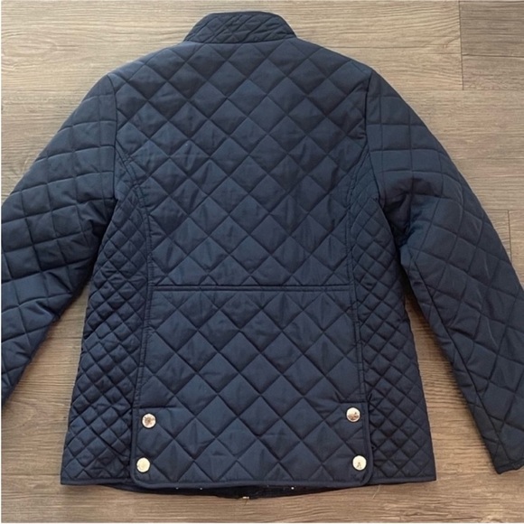 Zara Girls Quilted Jacket Navy Blue Sz 9/10 - Picture 8 of 8